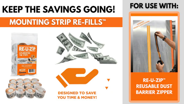 RE-U-ZIP® HEAVY-DUTY REUSABLE DUST BARRIER ZIPPER | STARTER KIT