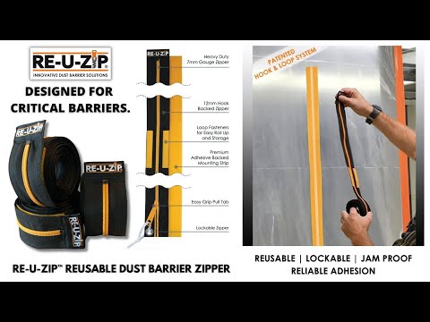 RE-U-ZIP® HEAVY-DUTY REUSABLE DUST BARRIER ZIPPER | STARTER KIT