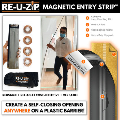 RE-U-ZIP® REUSABLE MAGNETIC ENTRY STRIP™ | STARTER KIT